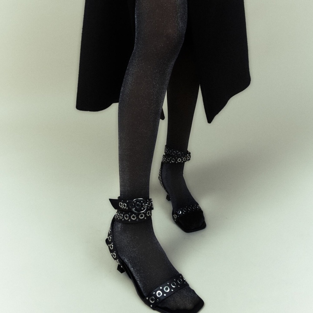 SPARKLY METALLIC TIGHTS SILVER